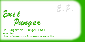 emil punger business card